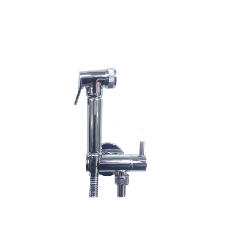 Jax round douche kit including shut off valve, outlet with holder & hose (2607)