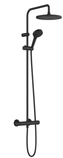 Vernis Blend Showerpipe 240 - Matt Black
