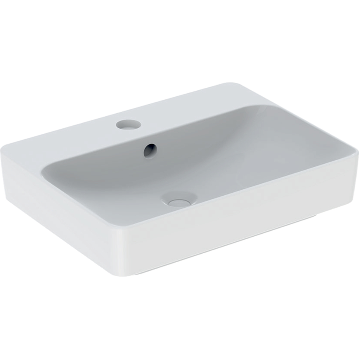 VariForm rectangular 60x45cm lay-on 1th basin with overflow