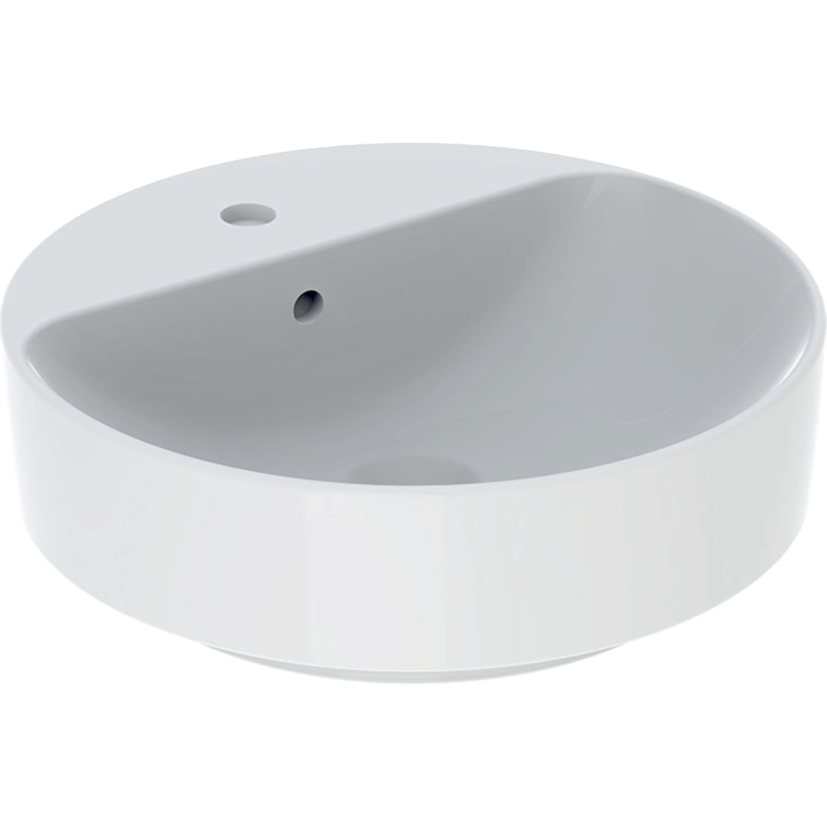 VariForm round 45cm lay-on 1th basin with overflow