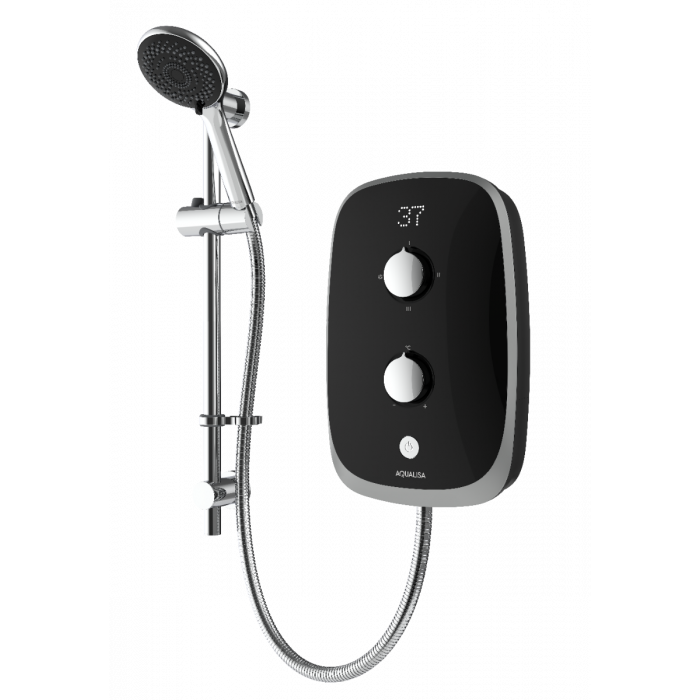 eVOLVE black/satin silver 10.5kW Electric Shower