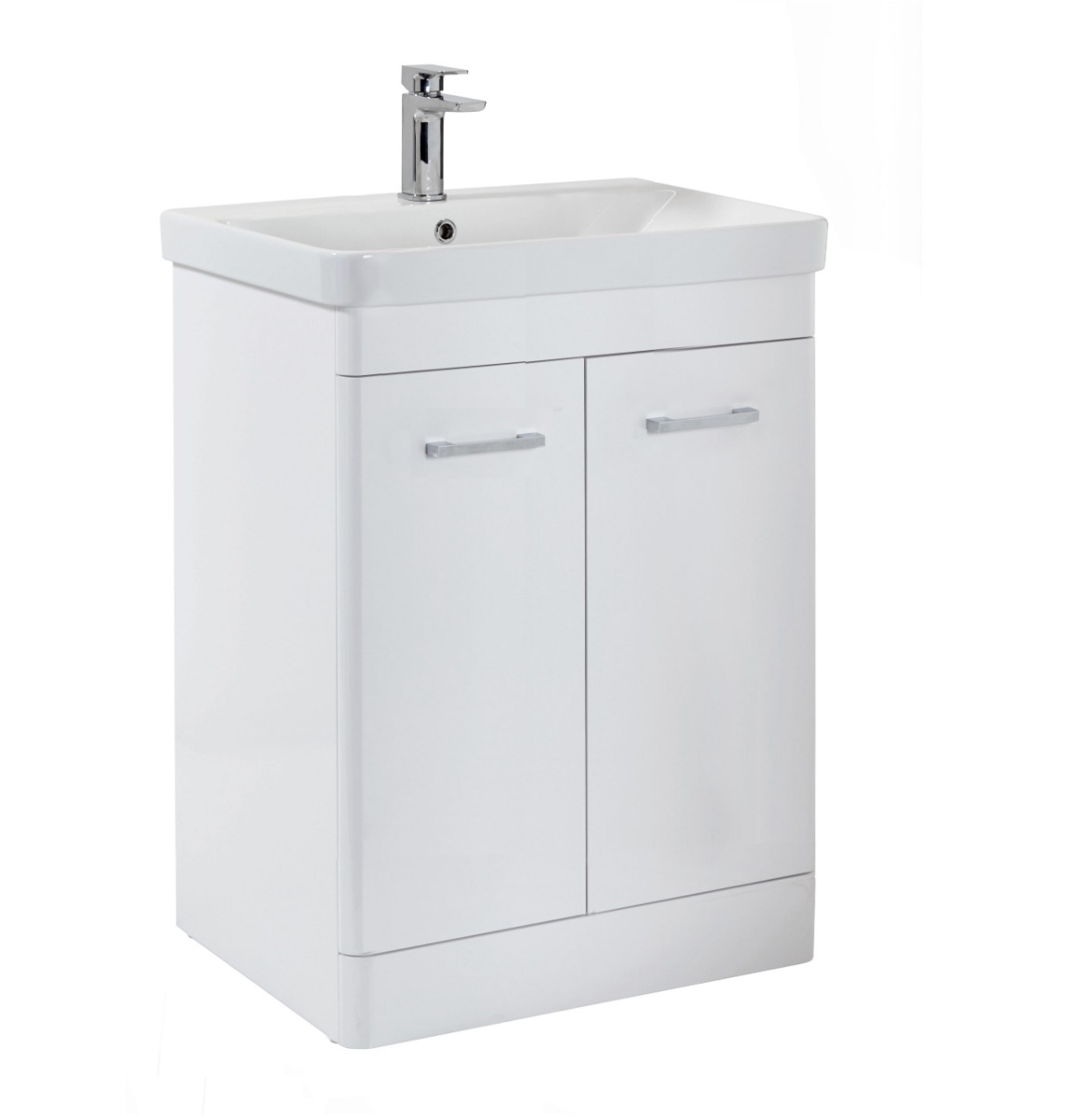 Rowlan 800 Floor Standing Vanity Unit & Basin Gloss White