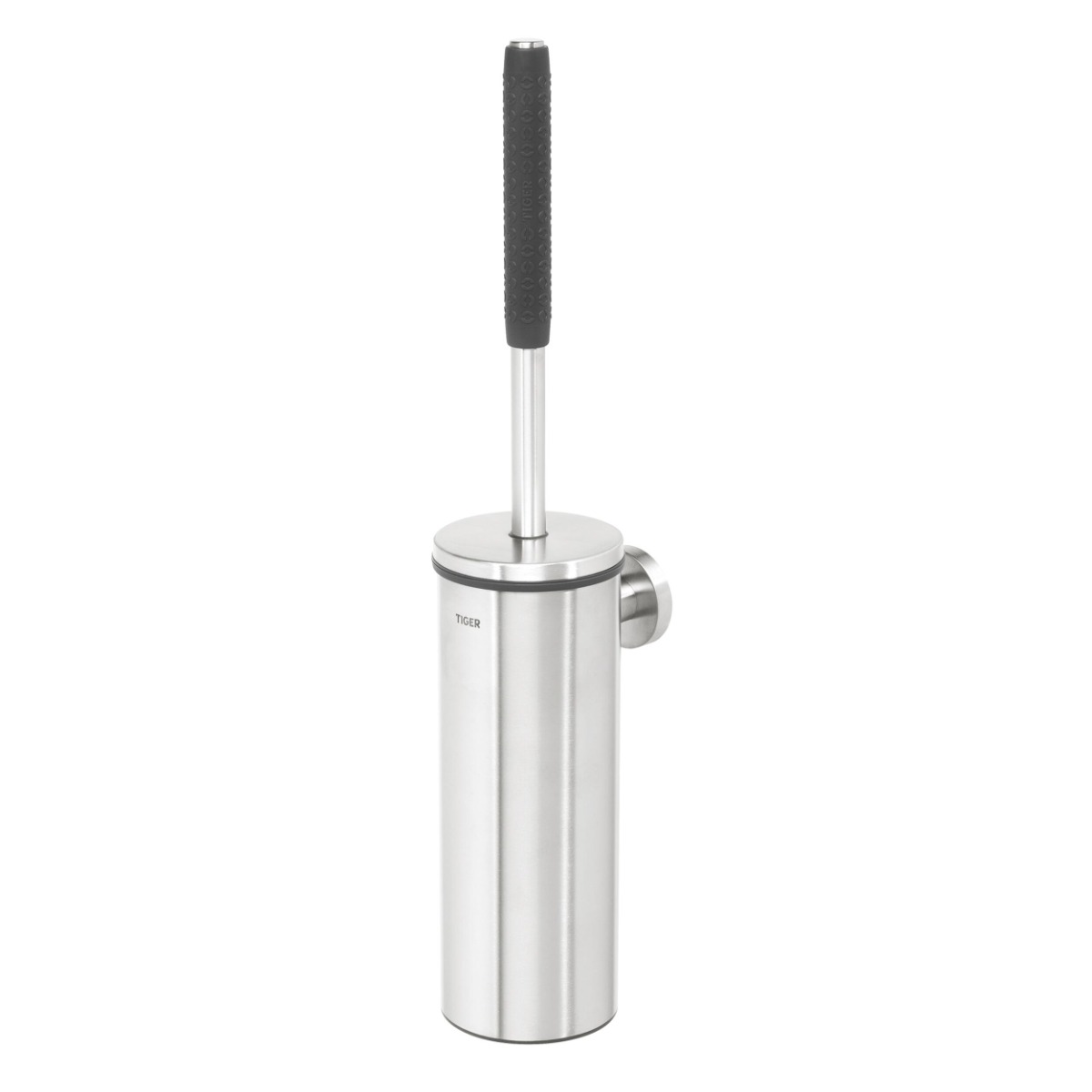 Toilet Brush And Holder Brushed Finish With Anti Slip Grip