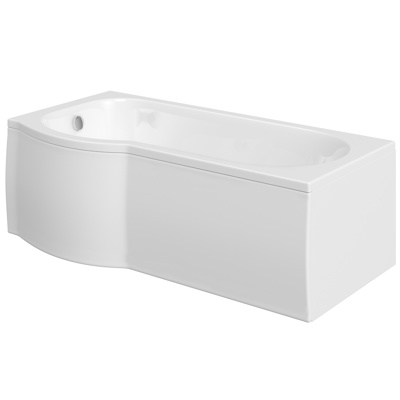 Amore 1700 x 850 x 750mm P Shape Bath Only - Left Hand
