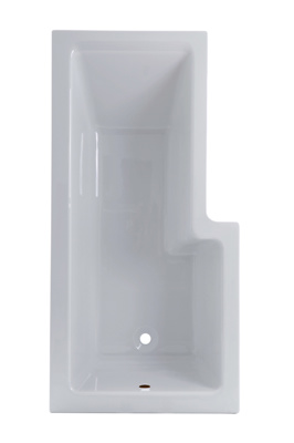 Amore 1700mm Cube Solarna L Shaped Bath Only - Left Hand (Trojncaast)