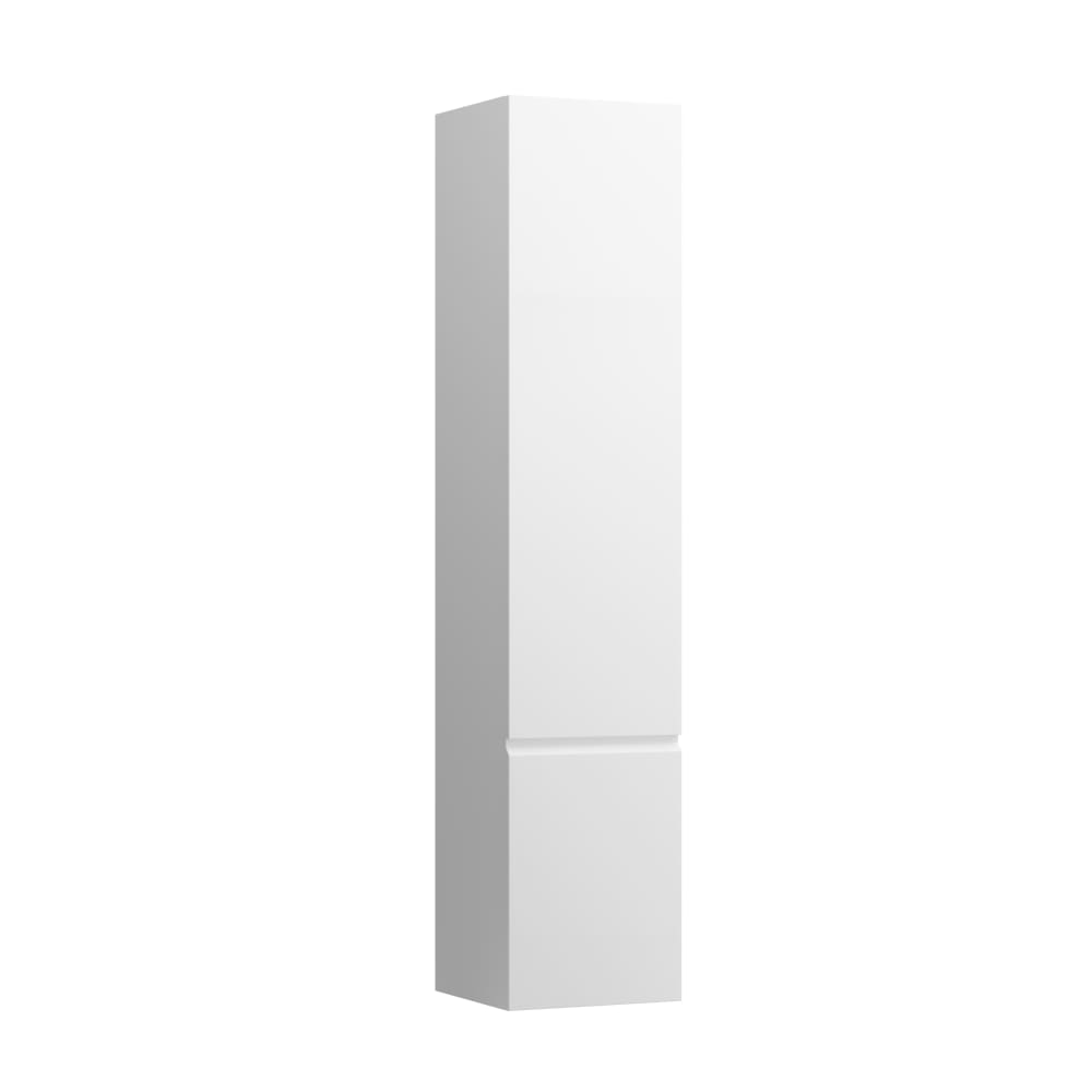 Tall cabinet, 1 door, left hinged, 4 glass shelves - WHITE