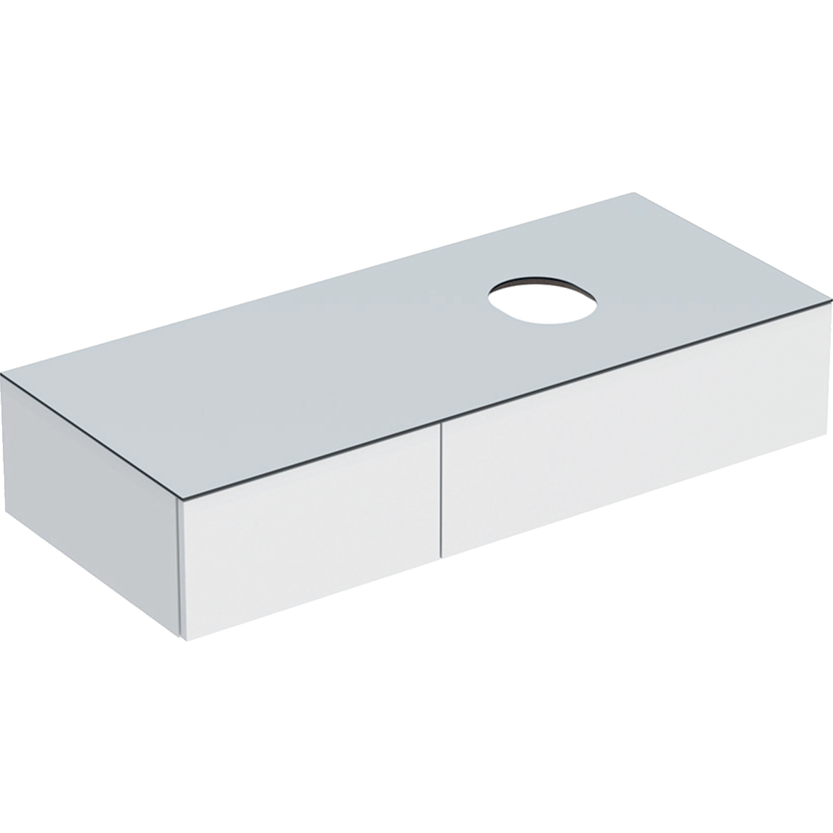Veriform Cabinet With Two Drawers 1200mm - White