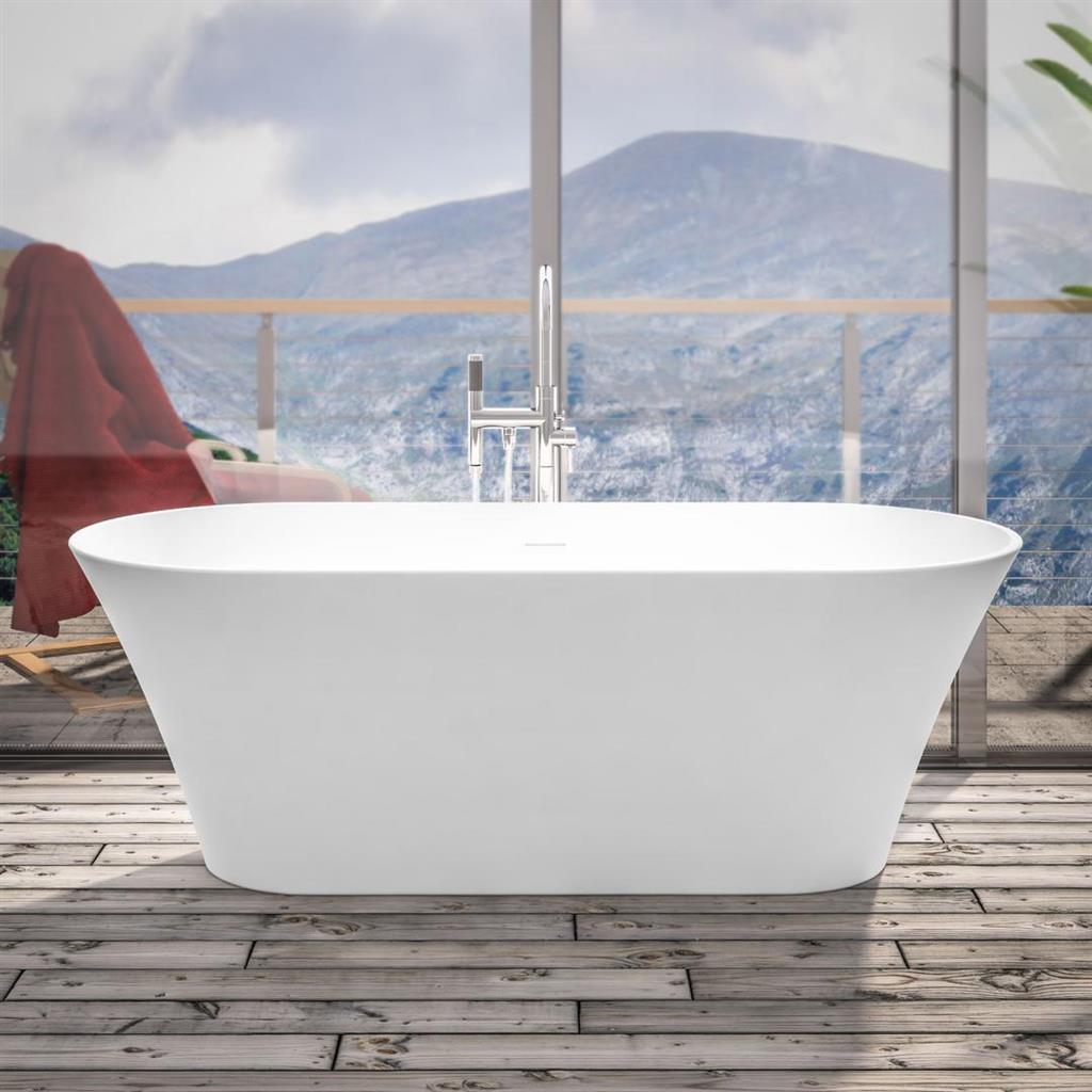 Charlton 1650 x 740 x 565mm Freestanding bath - Matt White