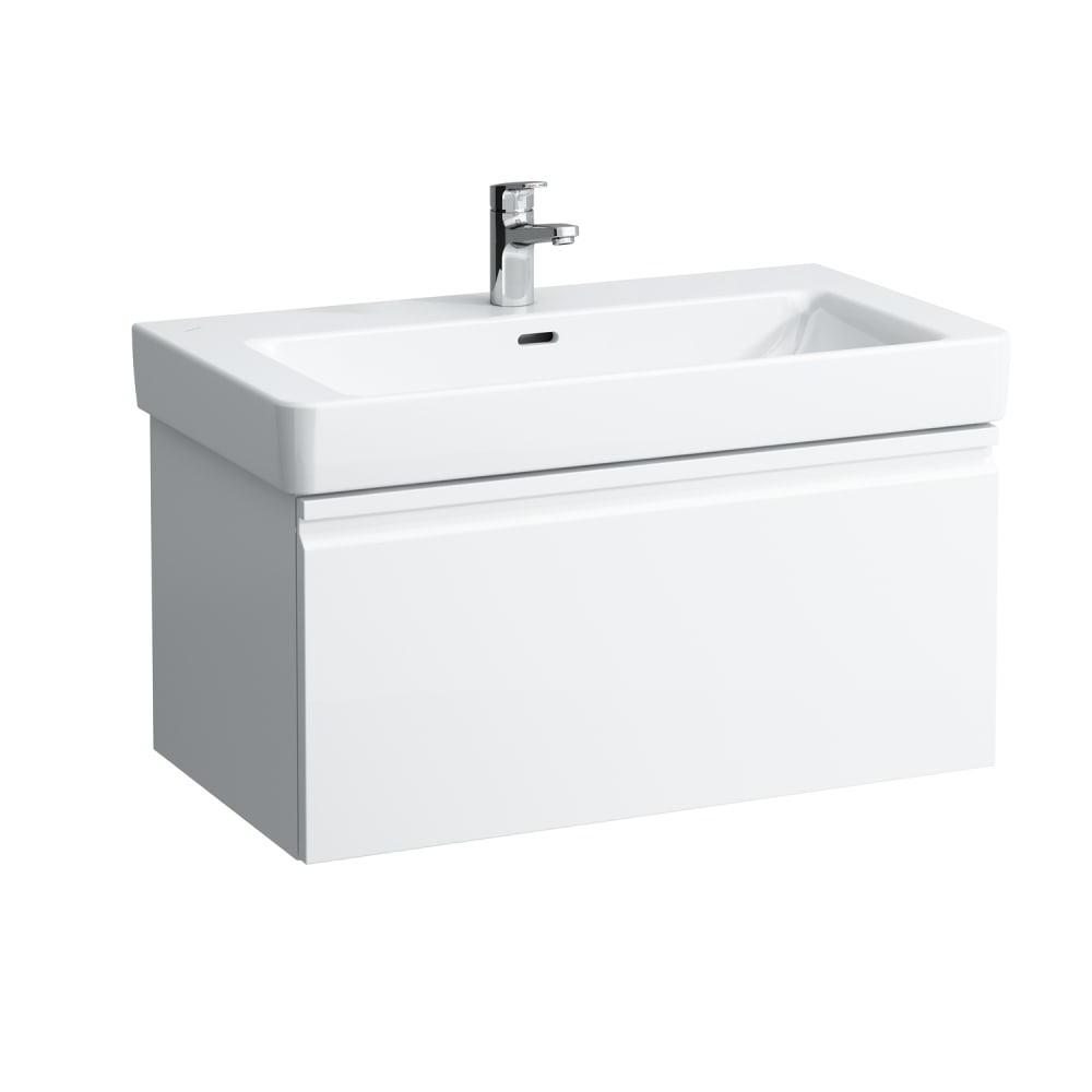 Vanity unit 810 x 450 x 390 mm, 1 drawer and interior drawer, incl. drawer organiser, matches washbasin 813965- MATT WHITE