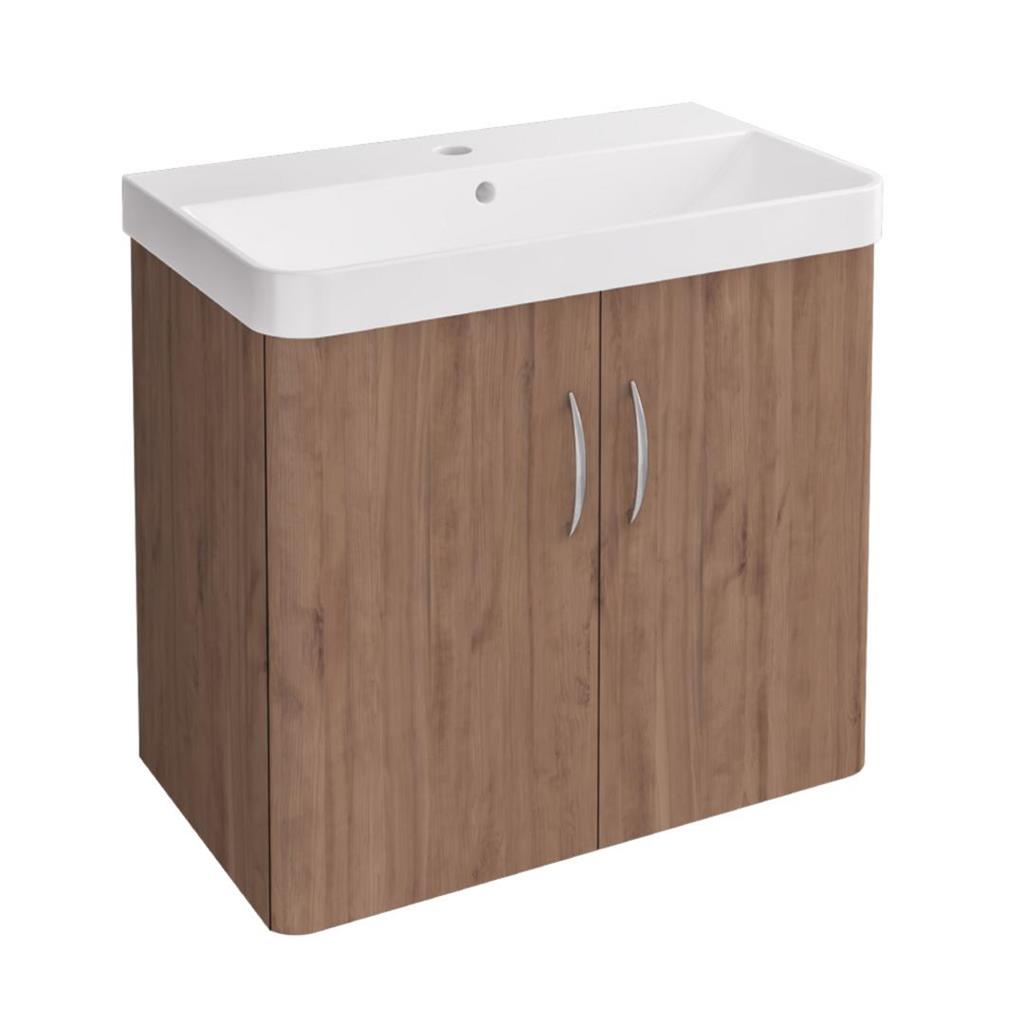 Cavone II 600x335mm Wall Hung 2 Door Unit - Medium Oak