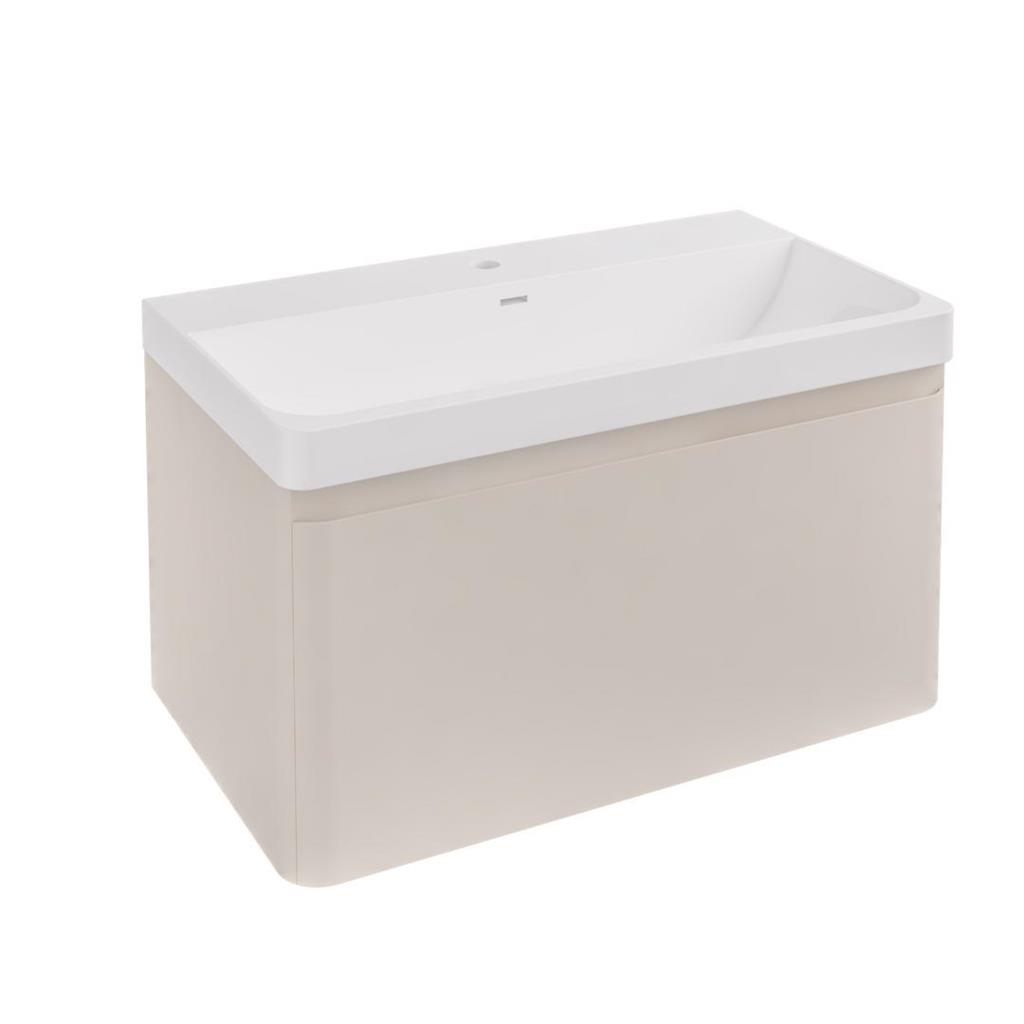 Grovely 80cm Wall Hung Unit 1 Drawer Cashmere