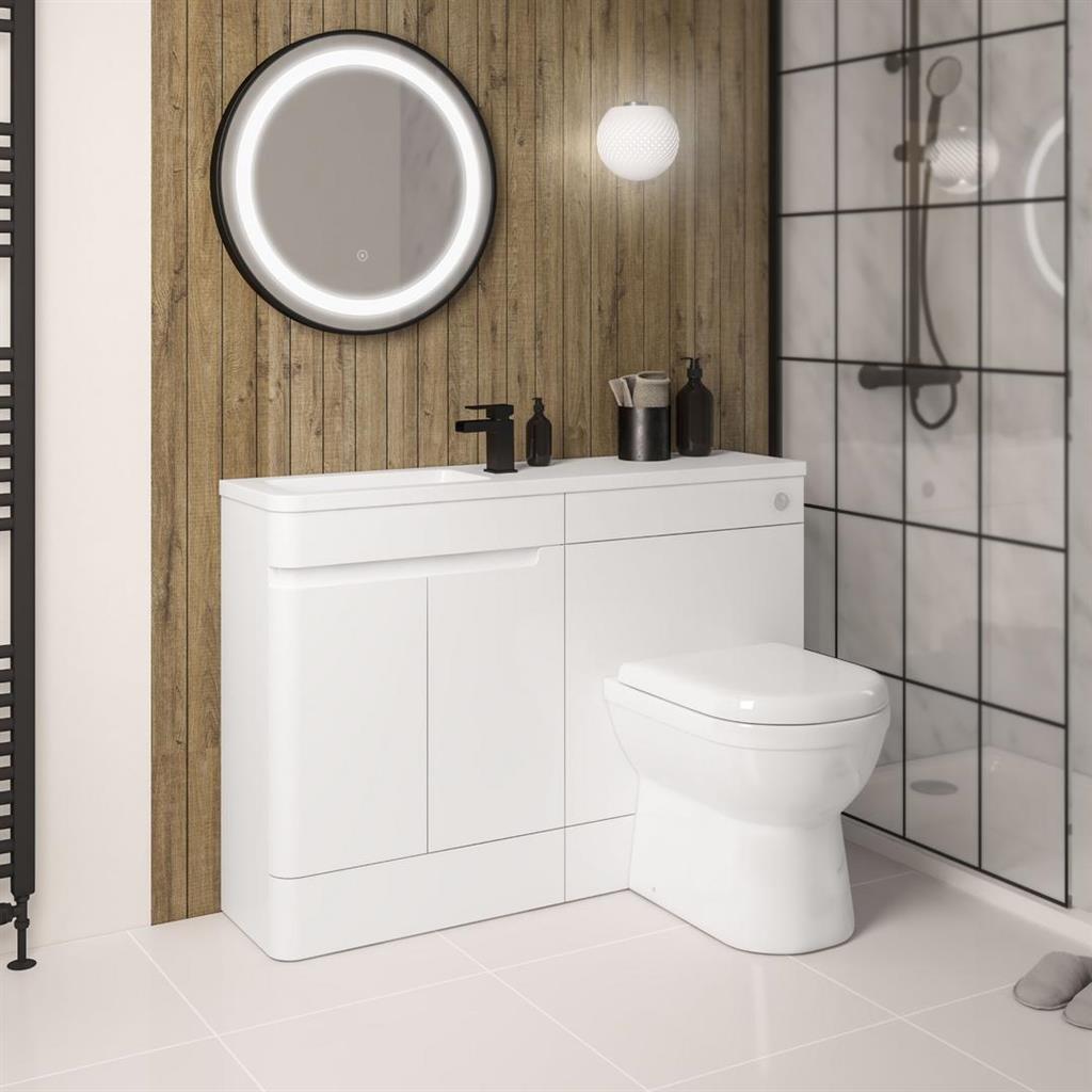 Arda 50cm LH Door Base Unit High Gloss White
