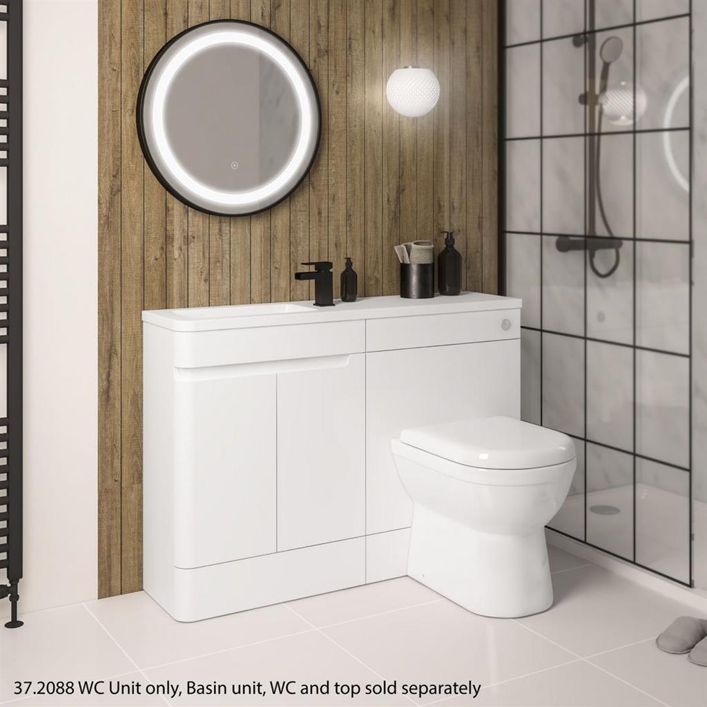Arda 50cm WC Unit High Gloss White