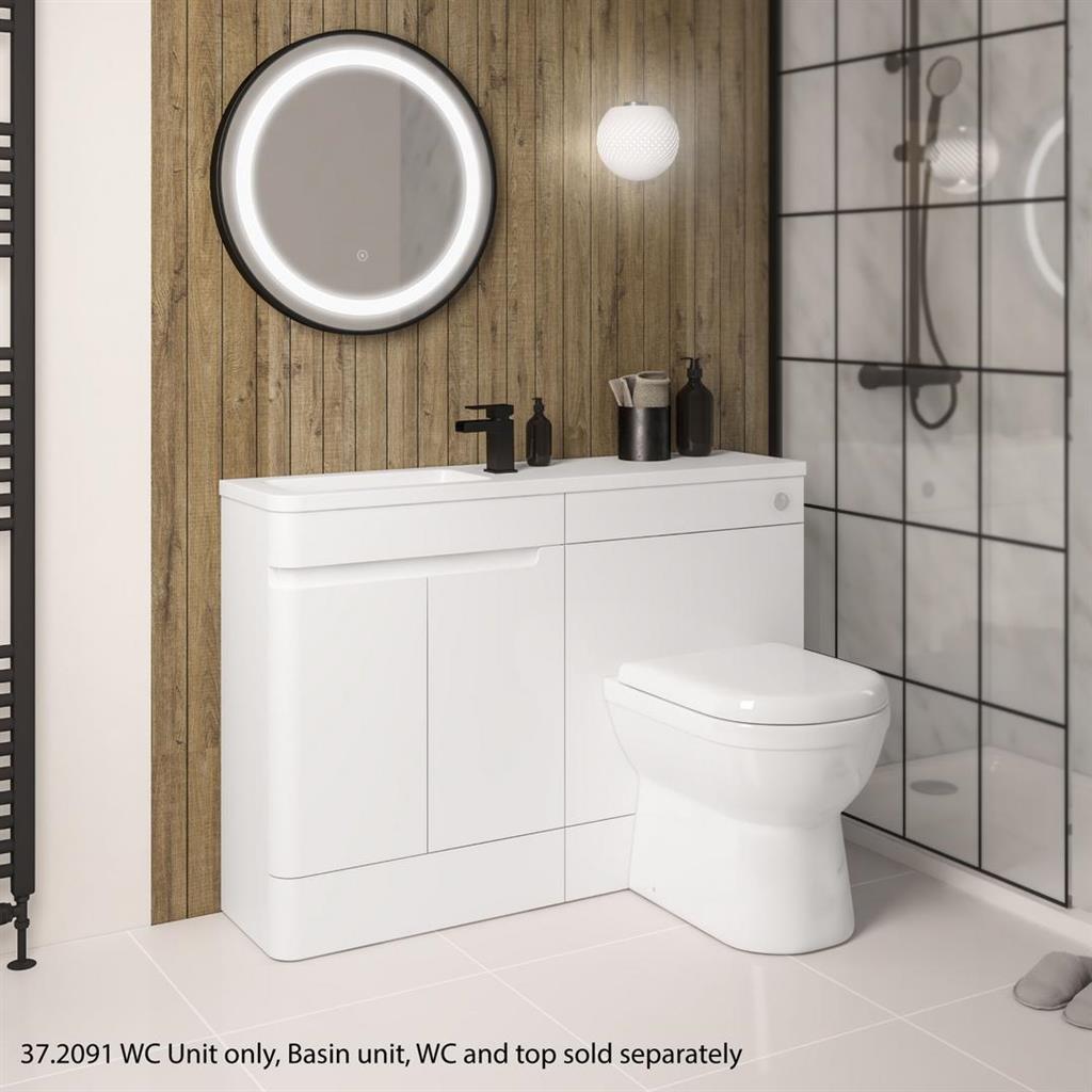 Arda 60cm WC Unit High Gloss White