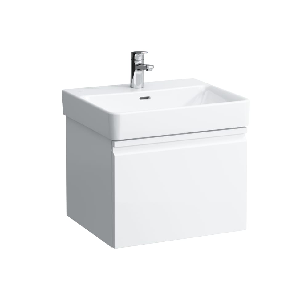 Vanity unit, 1 drawer and interior drawer, incl. drawer organiser, matches washbasin 810962 - WHITE 