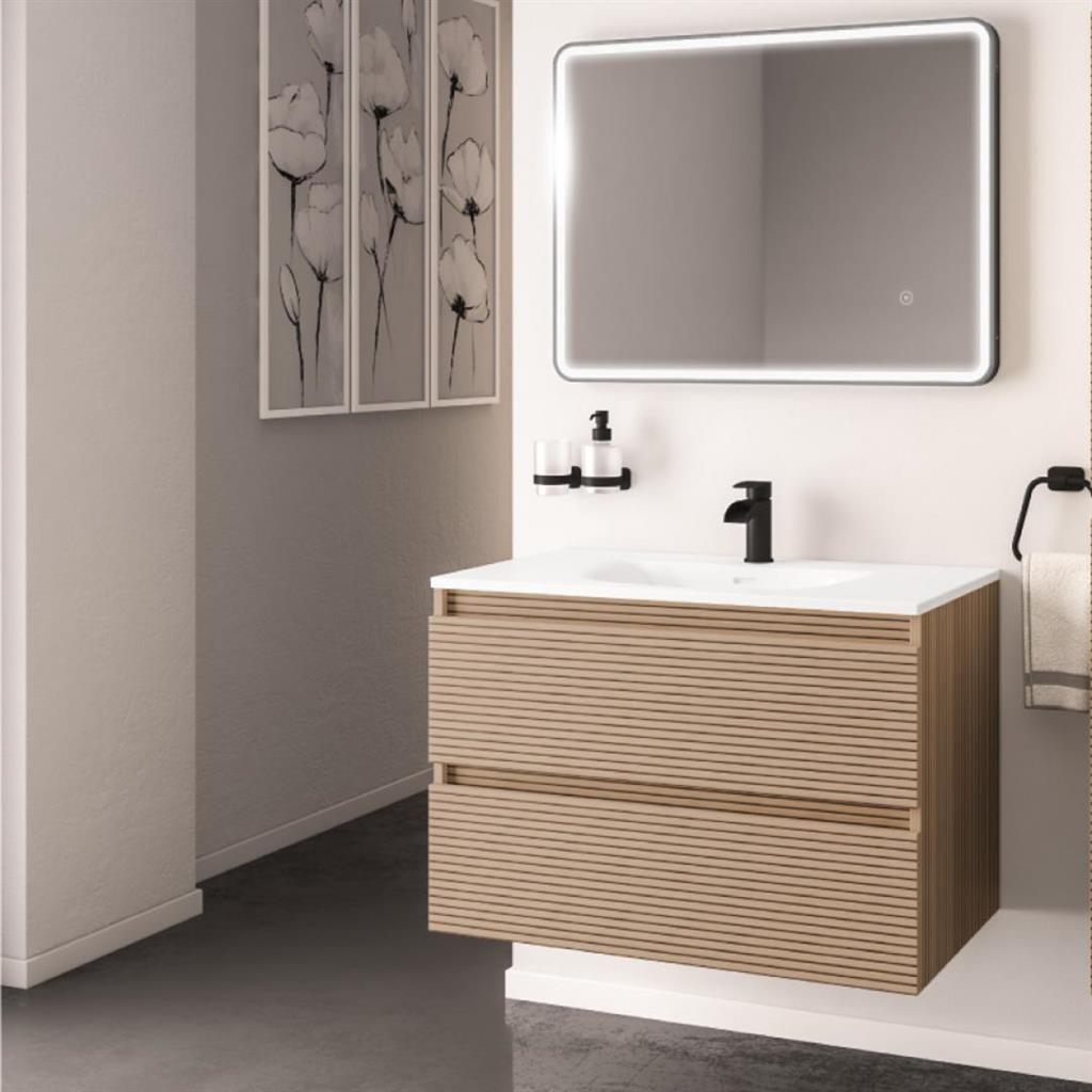 Olympia 800x445mm Fluted Effect Drawer Vanity Wall Hung Unit