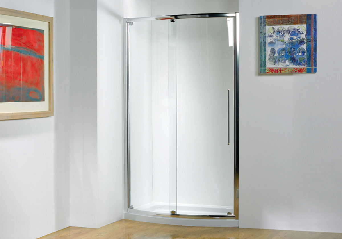 1200mm Bowed Sliding Shower Door