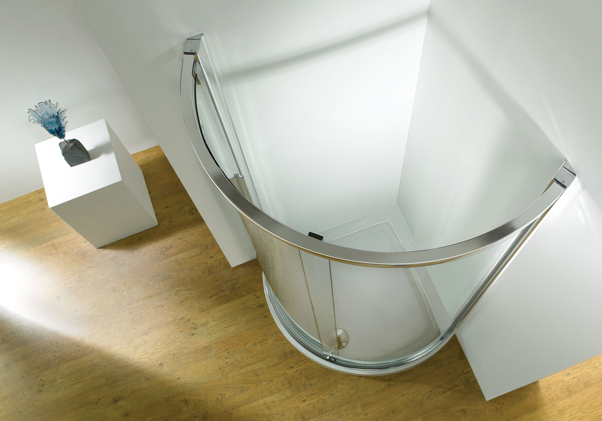 1000mm x 810mm Offset Curved Enclosure Side Access