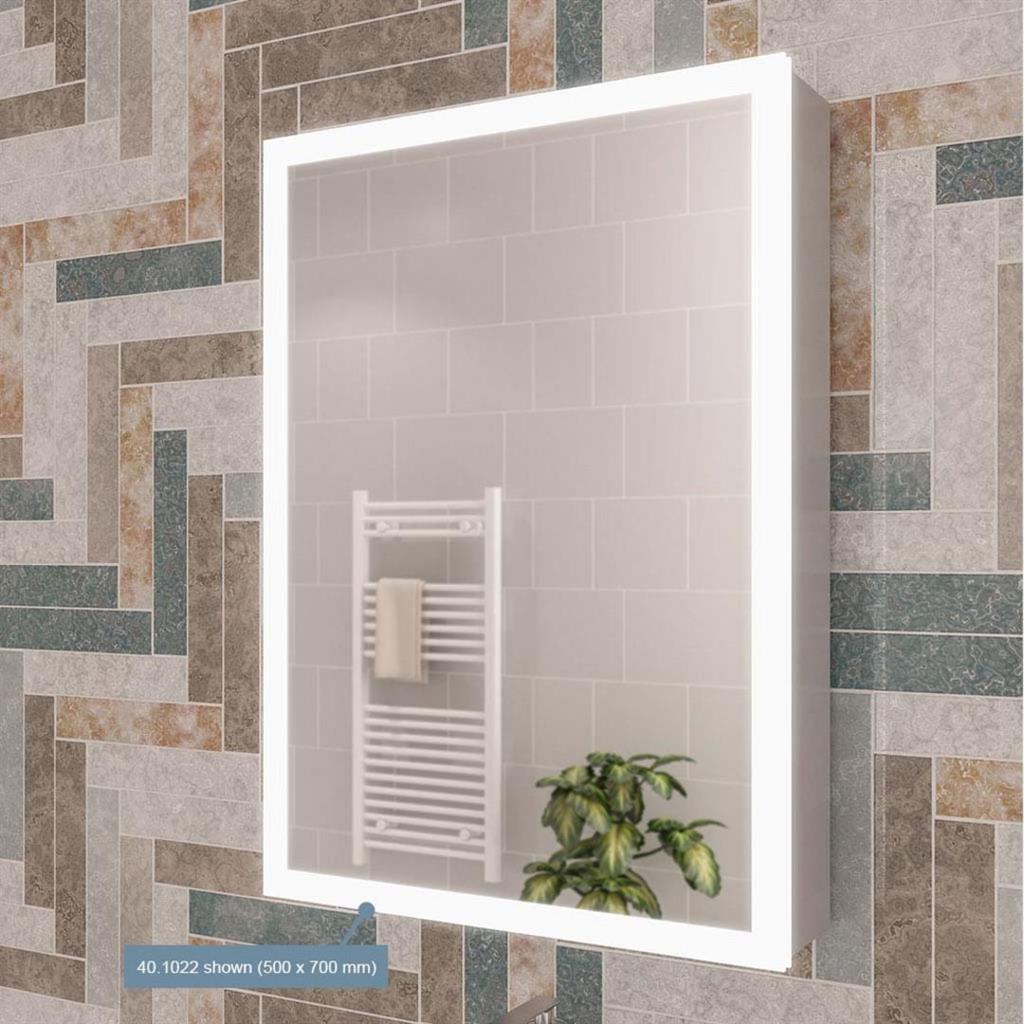 Cassio 600x700mm 2 door LED mirror