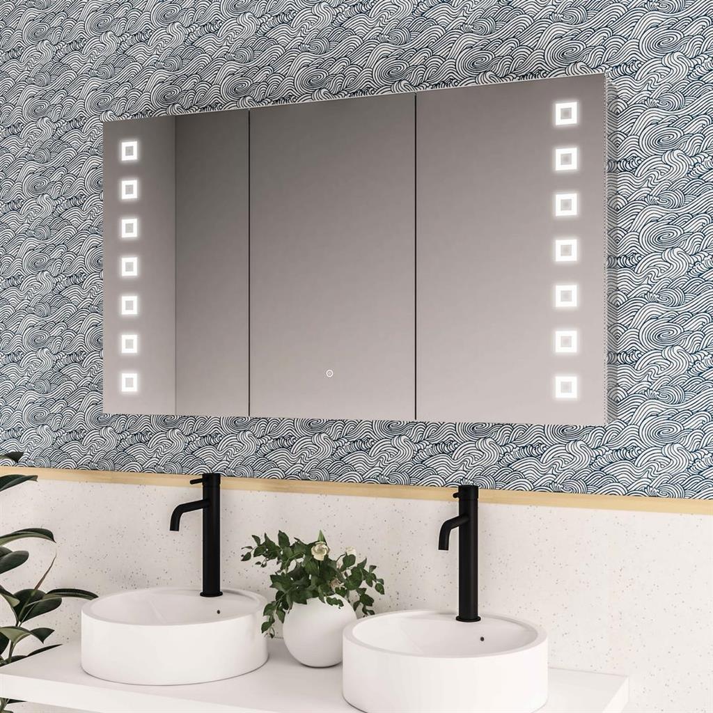 Chiana 1200x700mm 3 door LED mirror