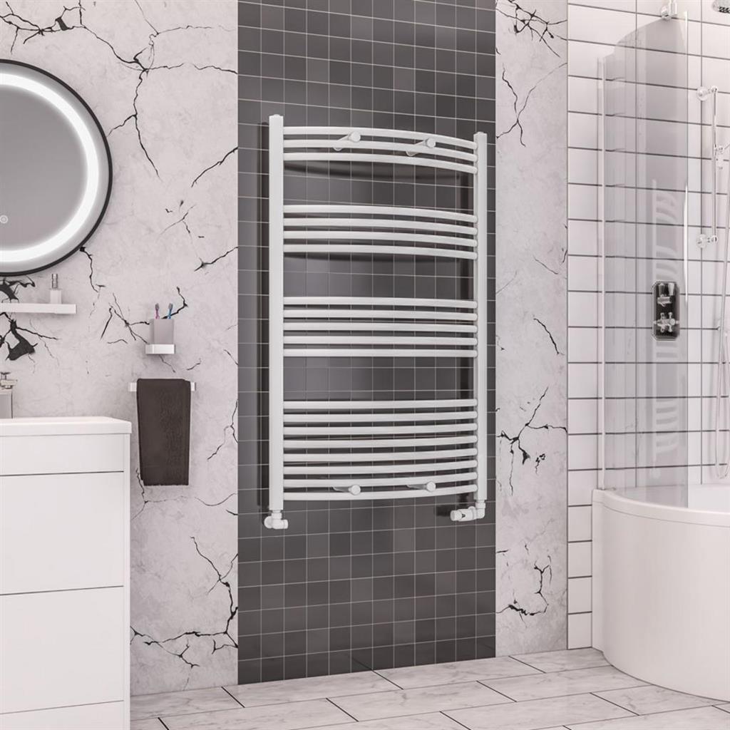 Wendover Curved Multirail 1200 x 750 Gloss White