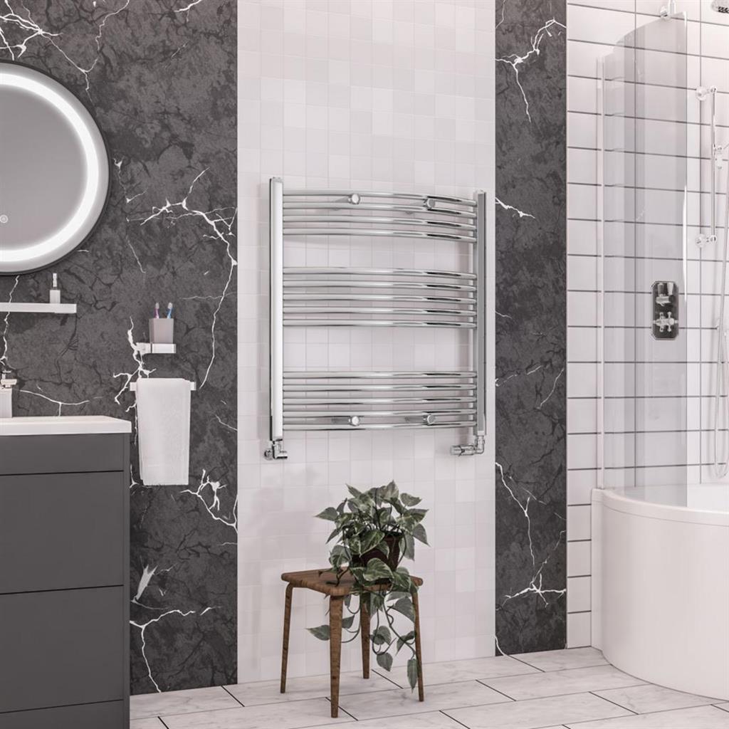 Wendover Curved Multirail 800 x 750 Chrome