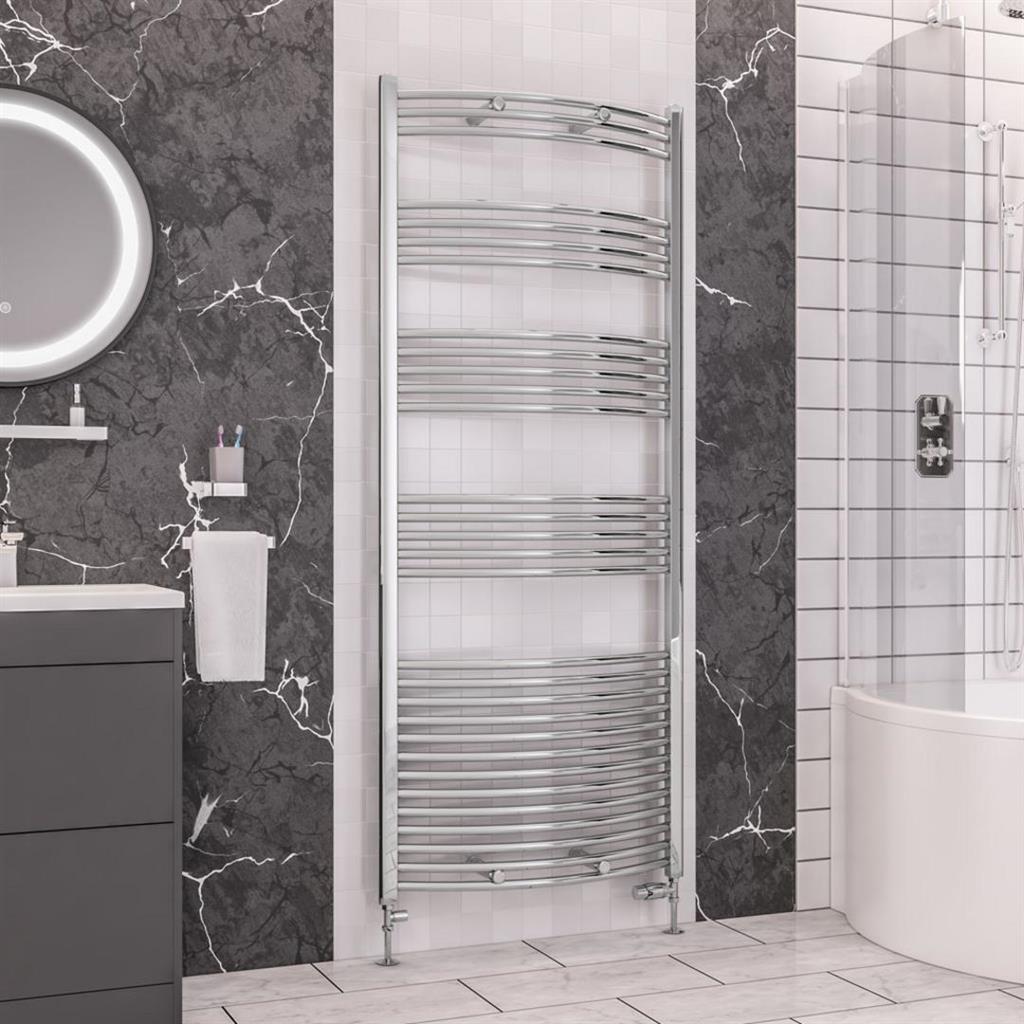 Wendover Curved Multirail 1800 x 750 Chrome