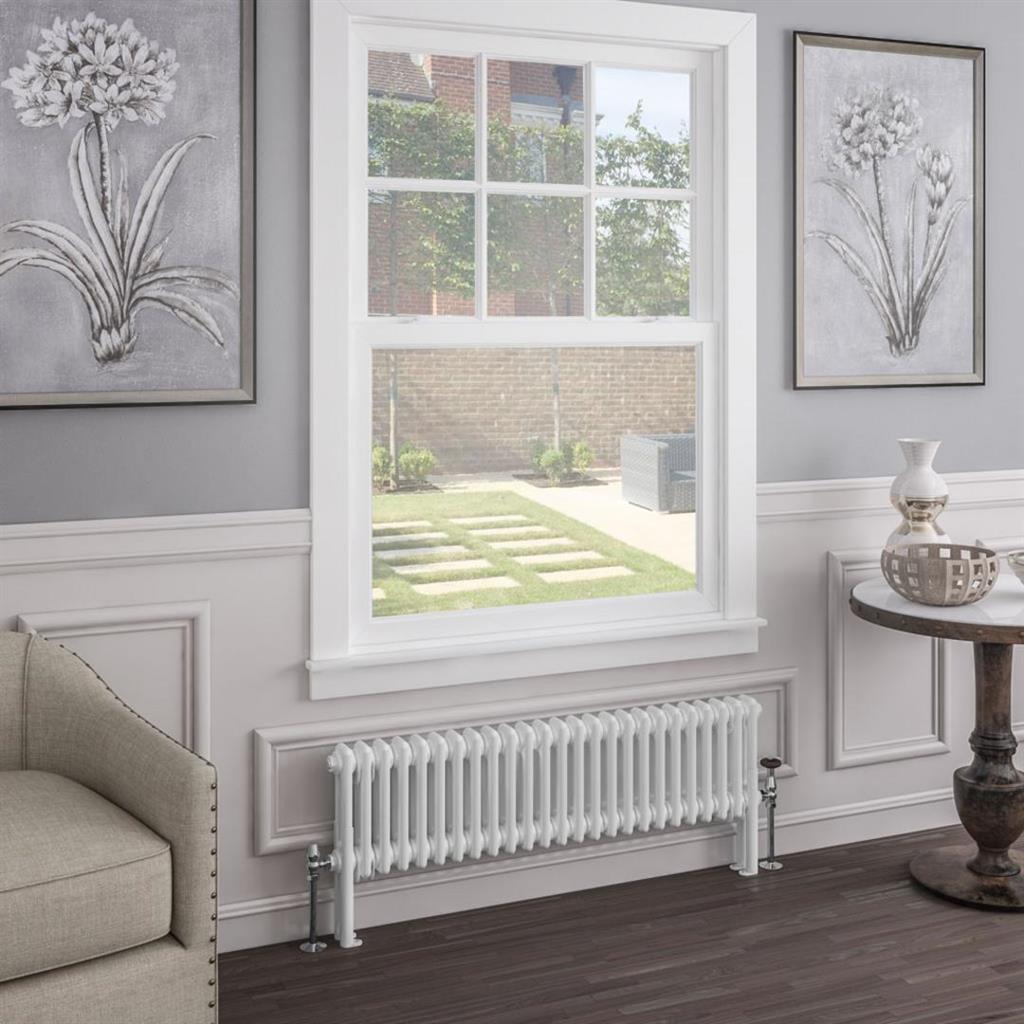 Imperia 2 Column Radiator 300 x 1145mm Gloss White