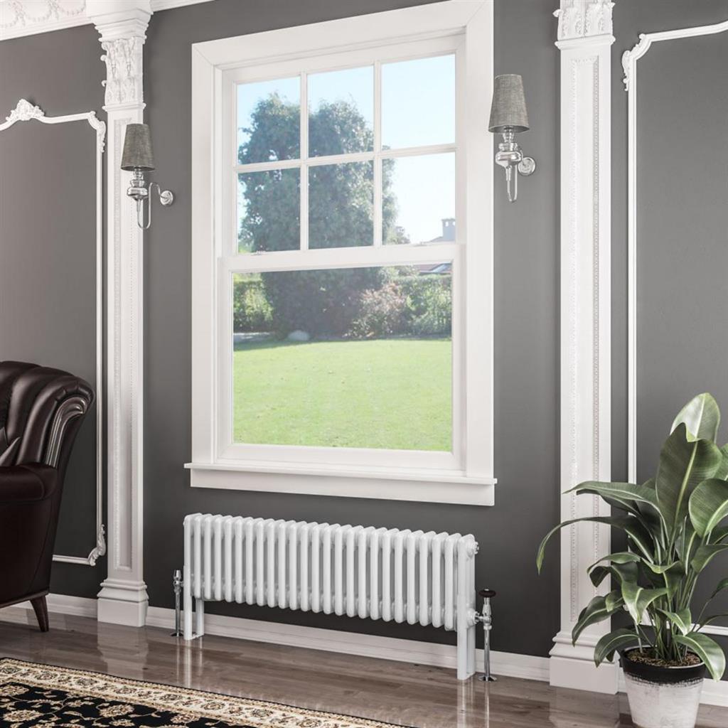 Imperia 3 Column Radiator 300 x 1145mm Gloss White