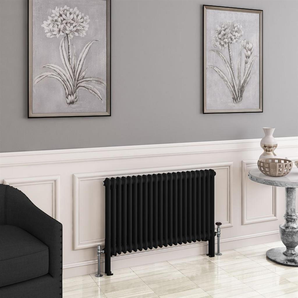 Imperia 2 Column Radiator 600 x 1010mm Matt Black