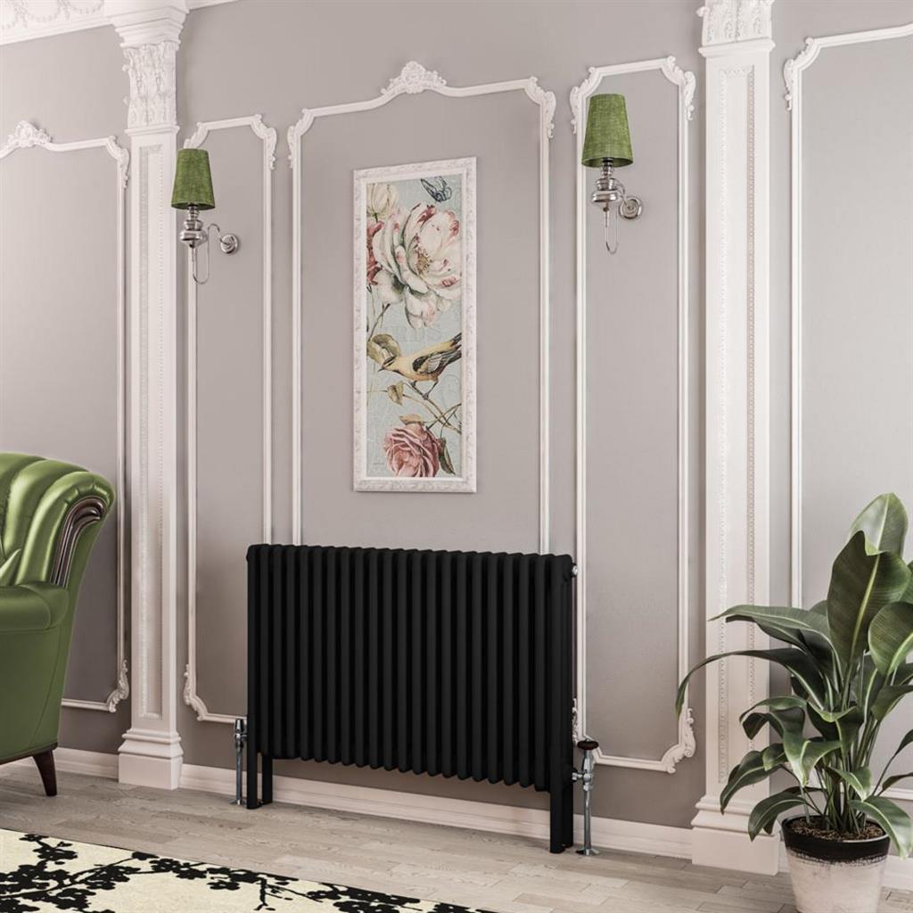 Imperia 3 Column Radiator 600 x 1010mm Matt Black