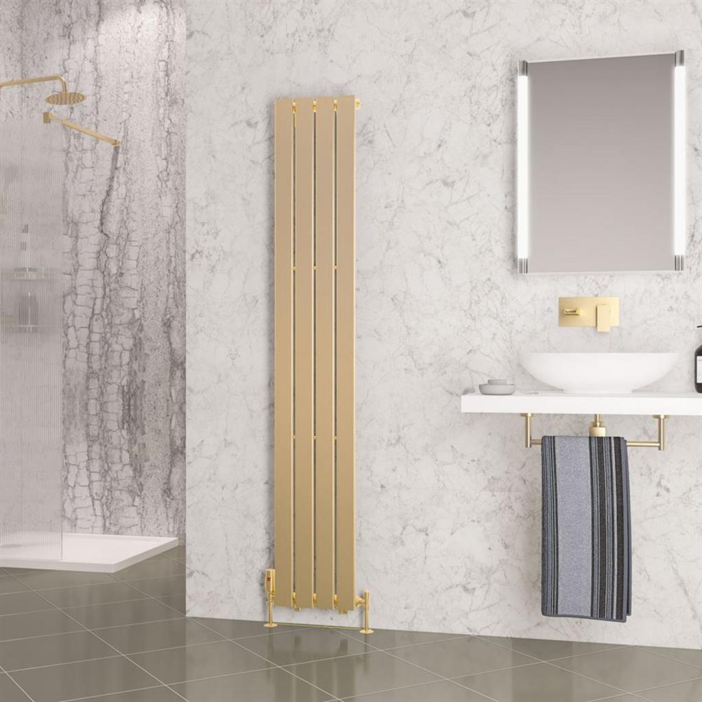 Warrington 1800 x 300 Radiator Type10 Brushed Brass