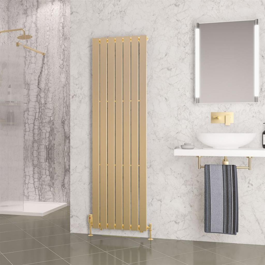 Warrington 1800 x 528 Radiator Type10 Brushed Brass