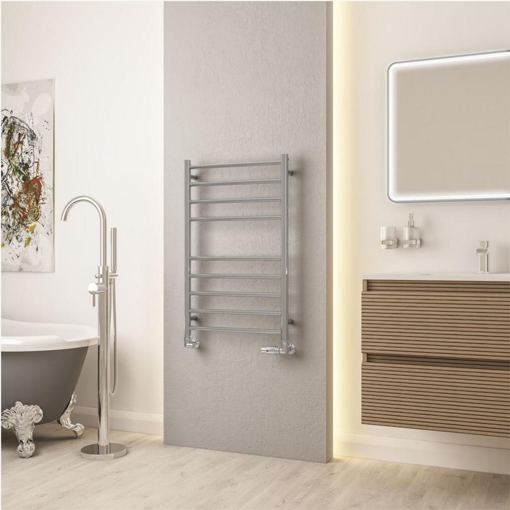 Violla II 790 x 500 Stainless Steel Towel Rail Mirror Polished
