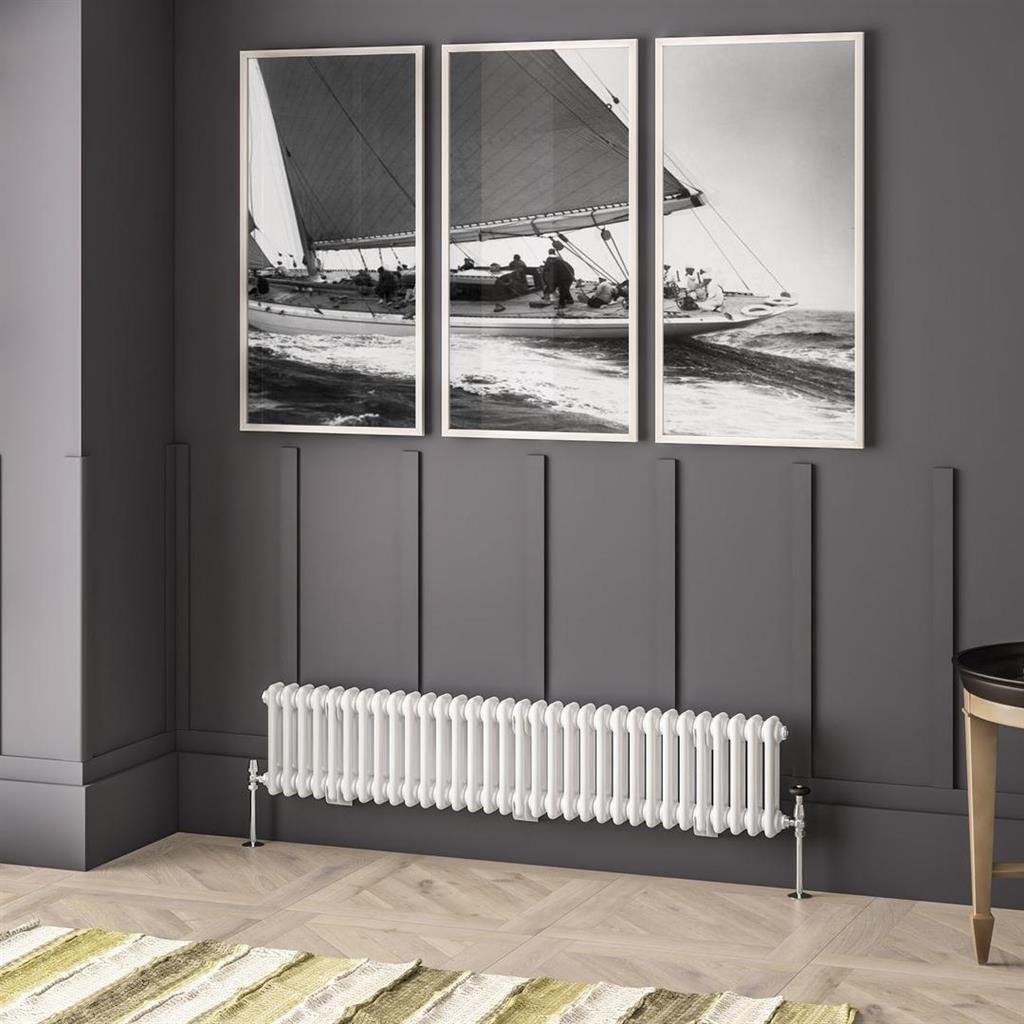 Imperia 2 Column Radiator 300 x 1460mm Gloss White