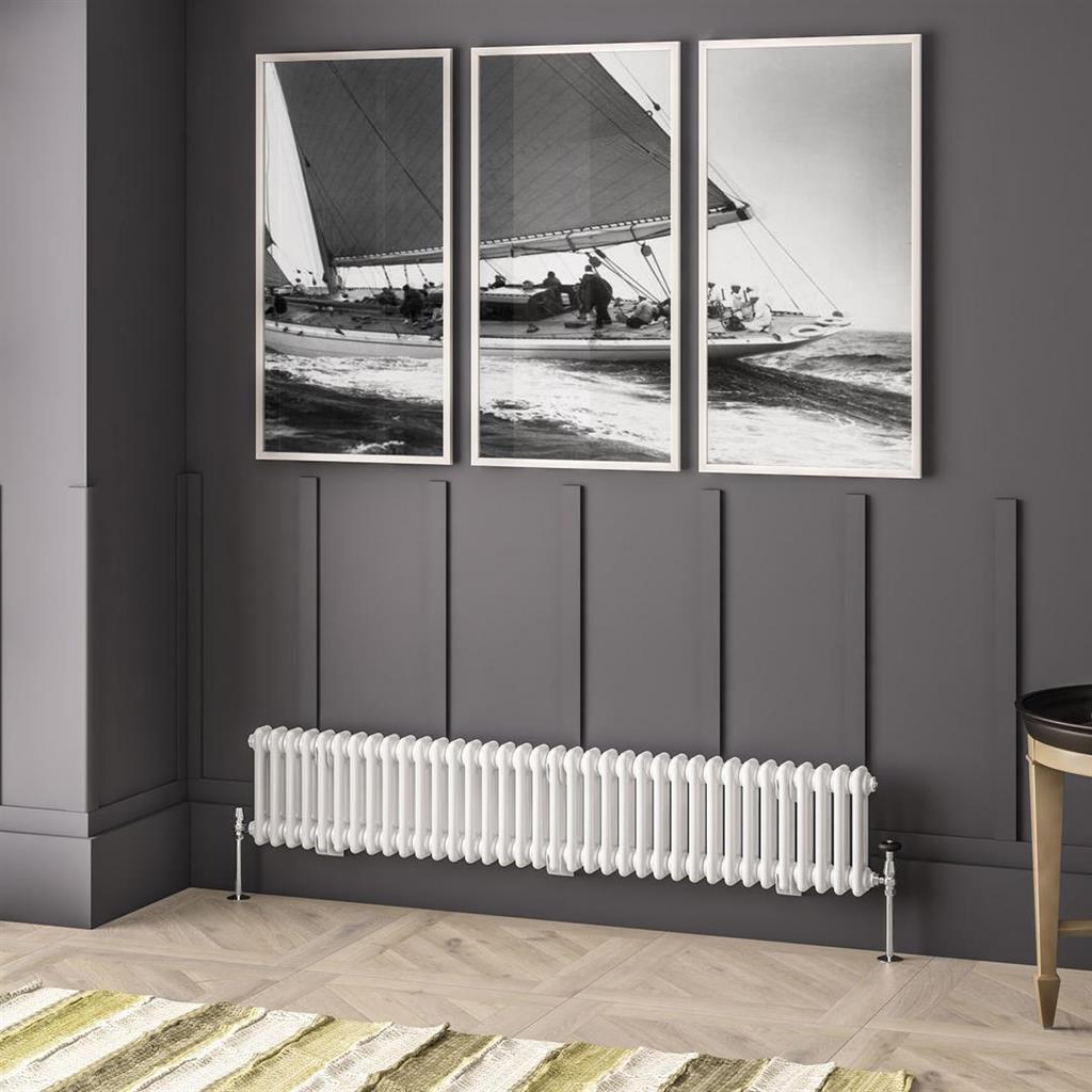 Imperia 2 Column Radiator 300 x 1640mm Gloss White