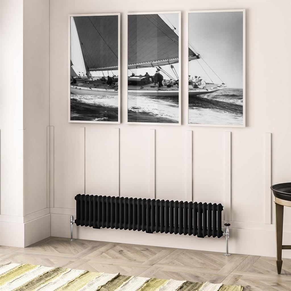 Imperia 2 Column Radiator 300 x 1460mm Matt Black