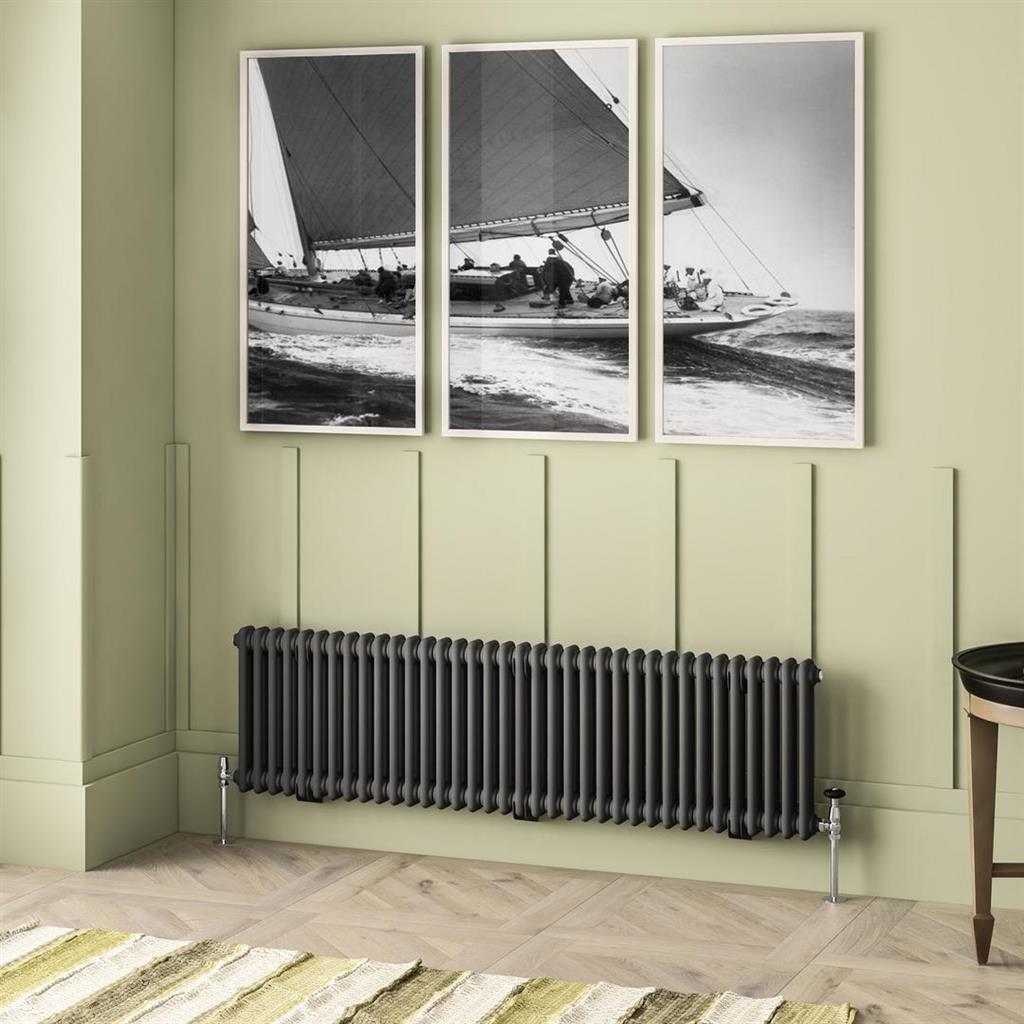 Imperia 2 Column Radiator 450 x 1460mm Matt Anthracite
