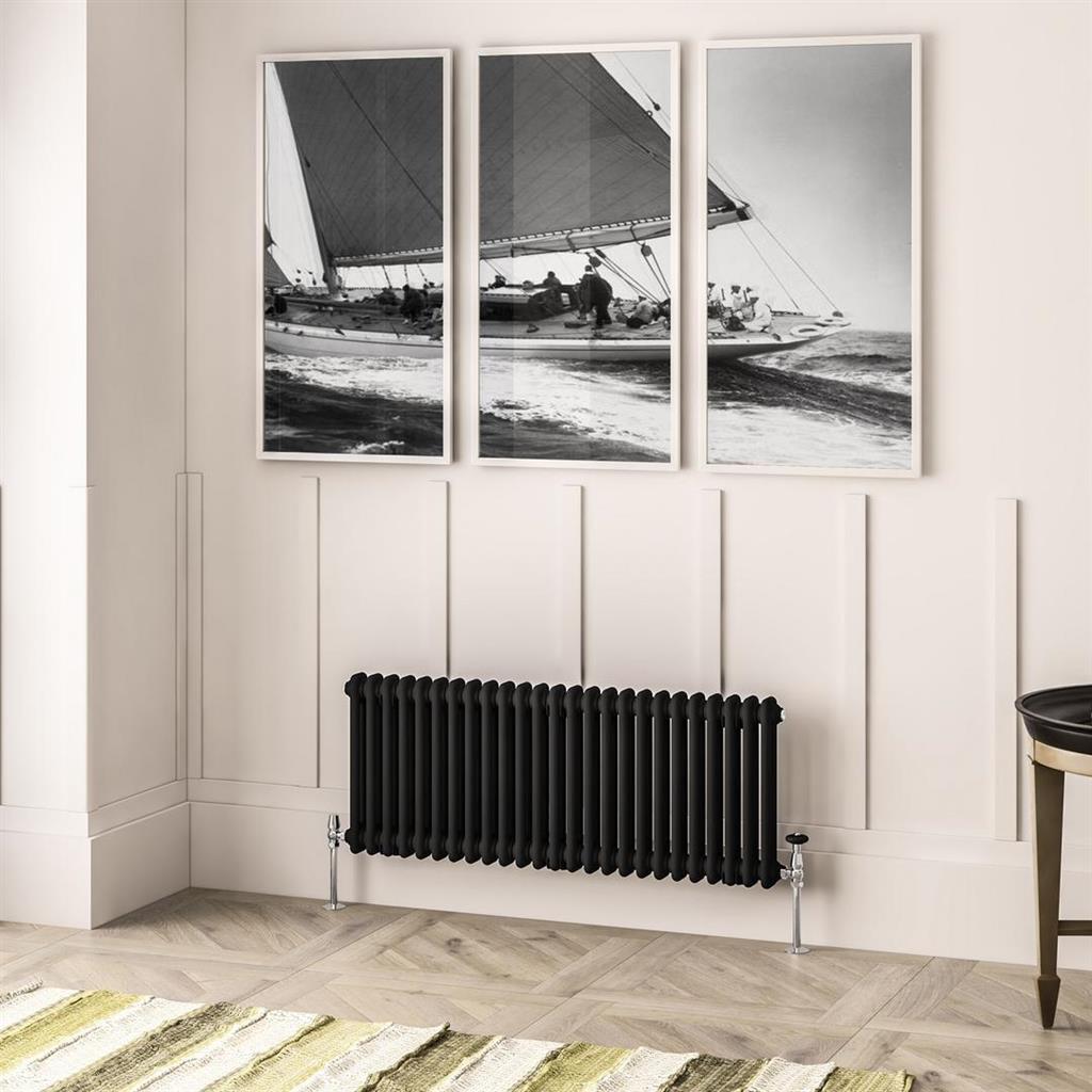 Imperia 2 Column Radiator 450 x 1145mm Matt Black