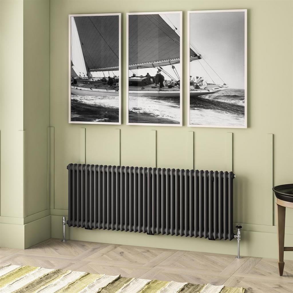 Imperia 2 Column Radiator 600 x 1640mm Matt Anthracite