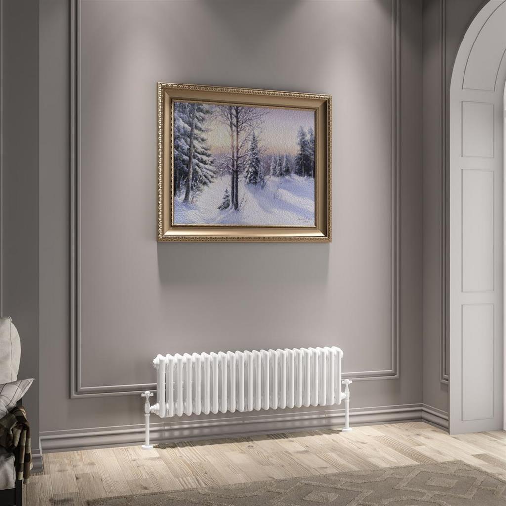 Imperia 3 Column Radiator 300 x 1010mm Gloss White