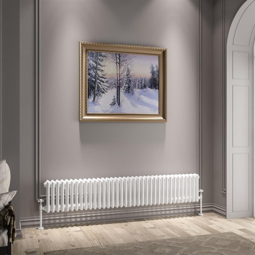 Imperia 3 Column Radiator 300 x 1640mm Gloss White
