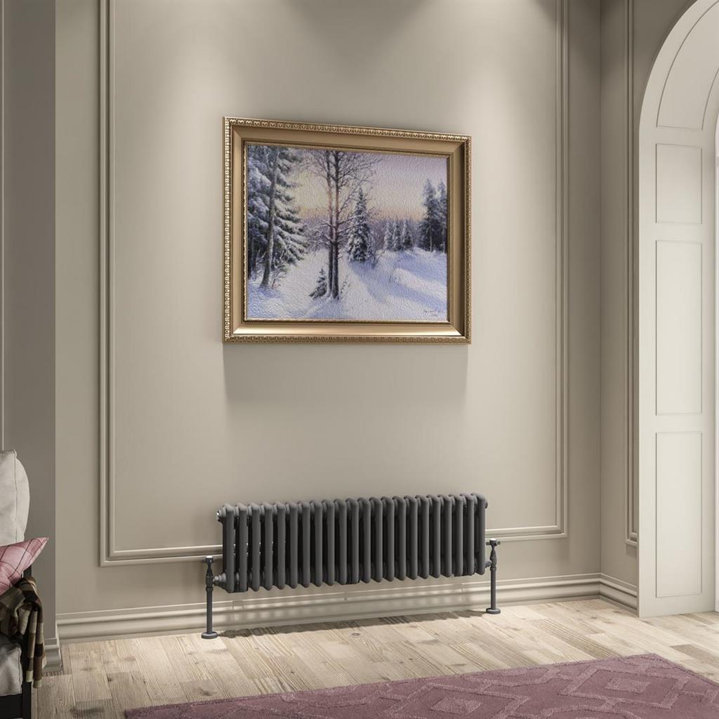 Imperia 3 Column Radiator 300 x 1010mm Matt Anthracite