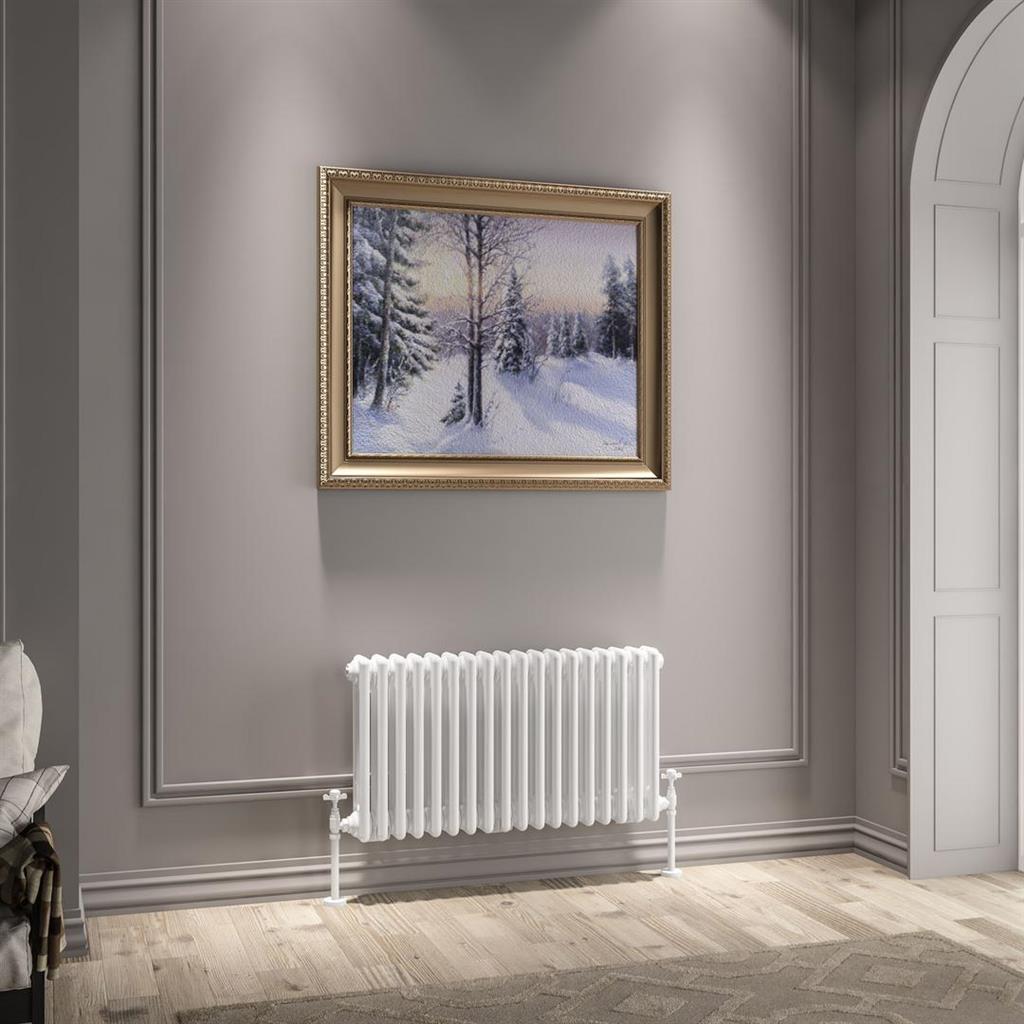 Imperia 3 Column Radiator 450 x 830mm Gloss White