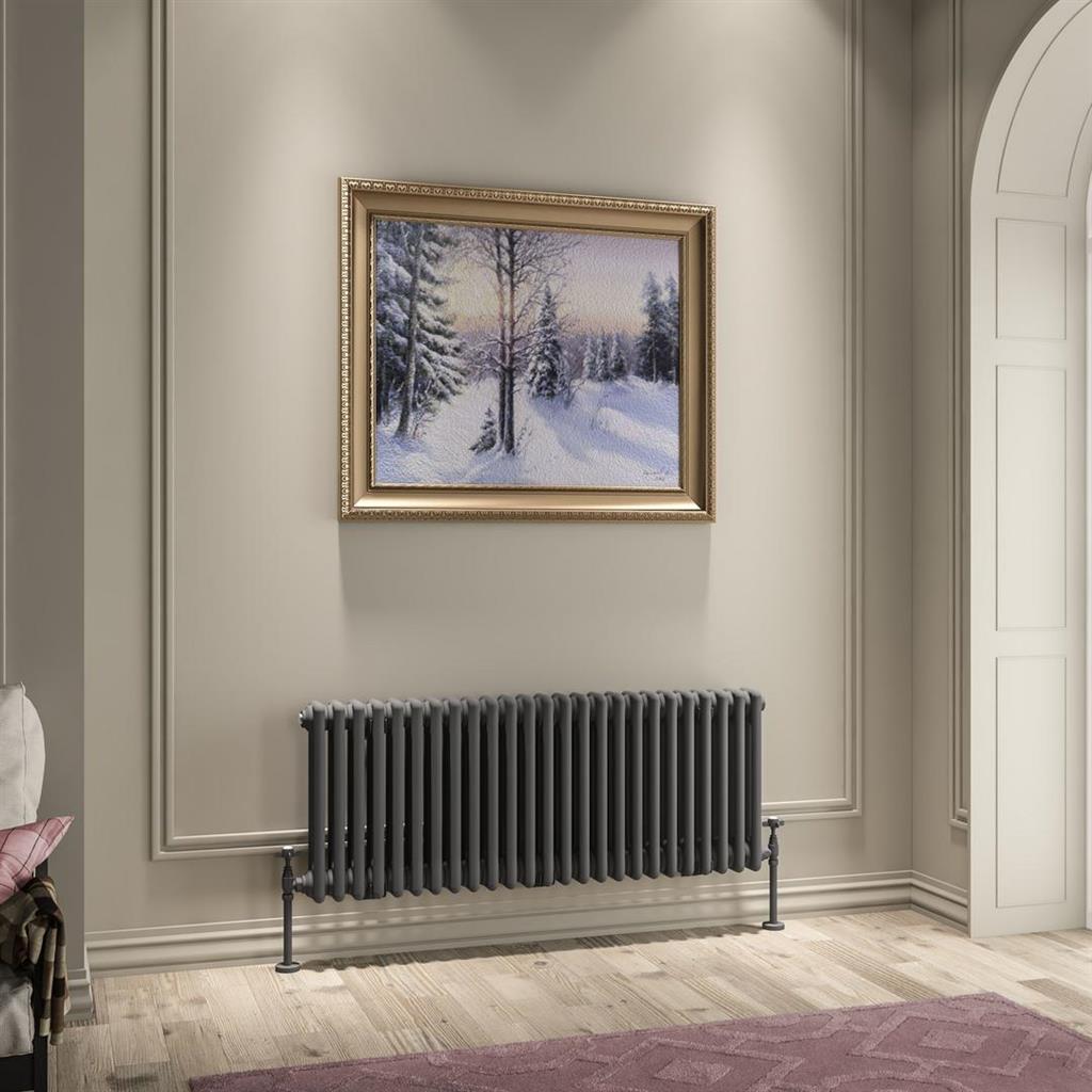 Imperia 3 Column Radiator 450 x 1145mm Matt Anthracite