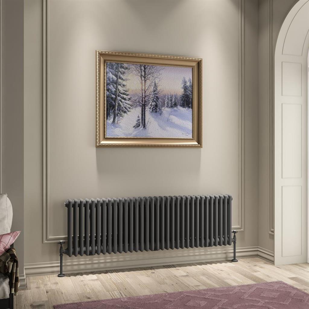 Imperia 3 Column Radiator 450 x 1460mm Matt Anthracite