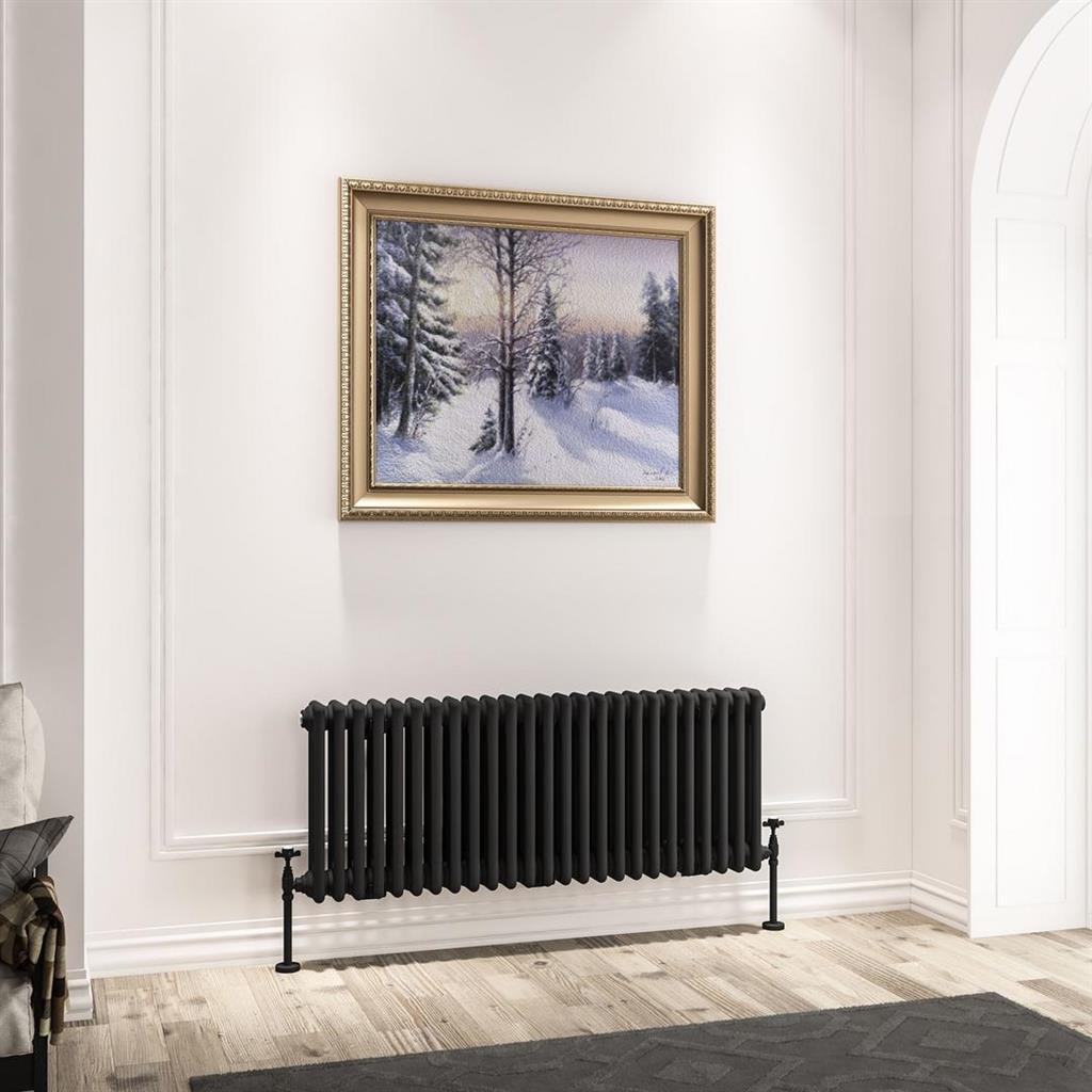 Imperia 3 Column Radiator 450 x 1145mm Matt Black