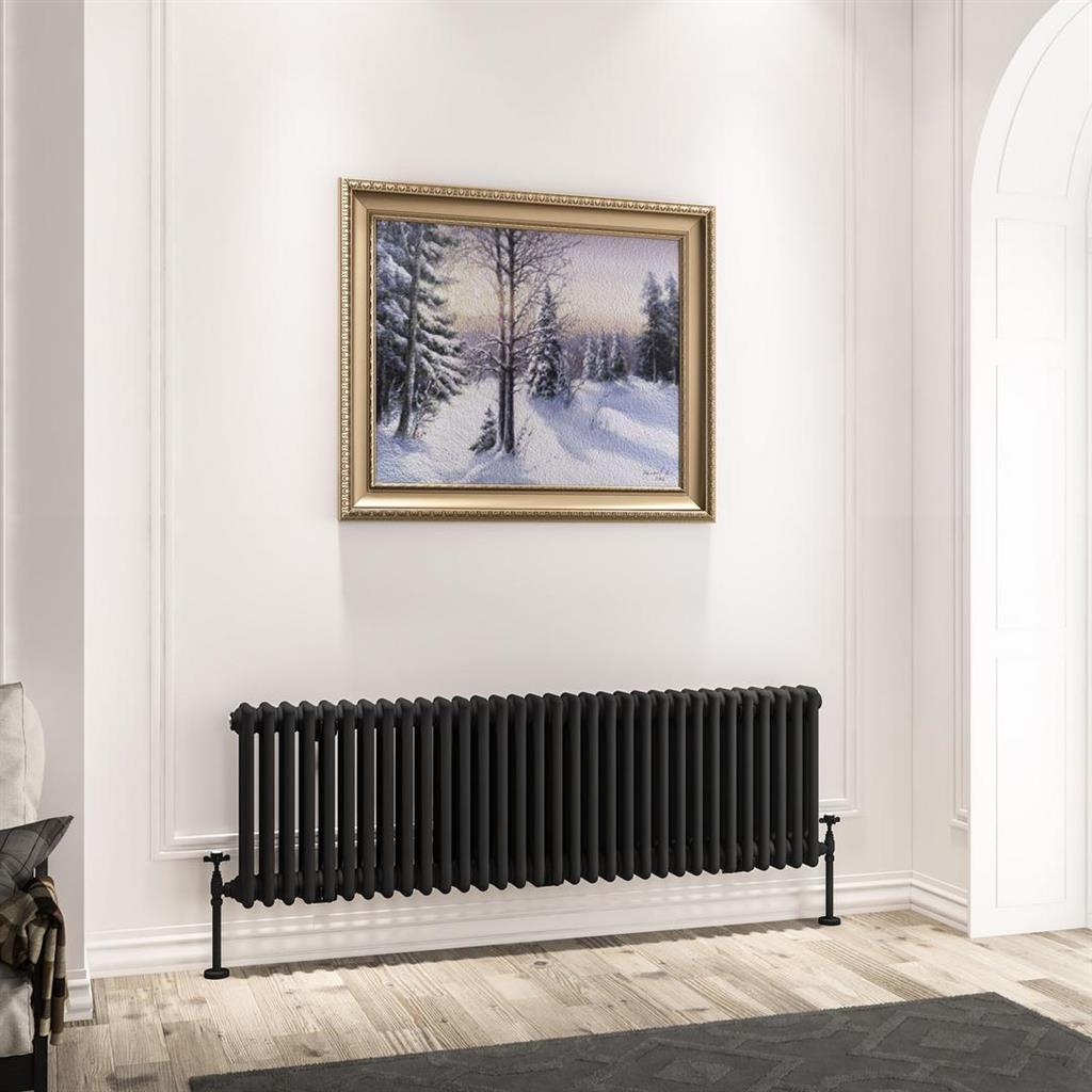 Imperia 3 Column Radiator 450 x 1460mm Matt Black