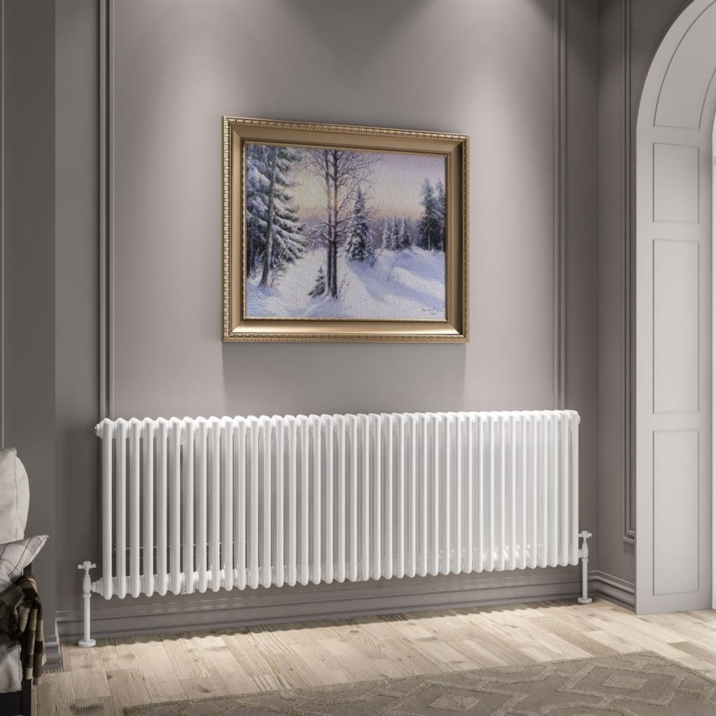 Imperia 3 Column Radiator 600 x 1820mm Gloss White