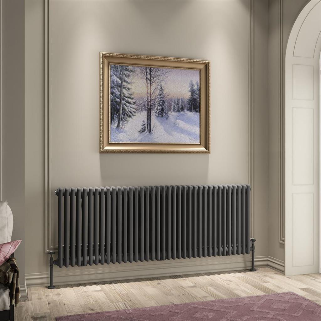 Imperia 3 Column Radiator 600 x 1640mm Matt Anthracite